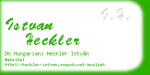 istvan heckler business card